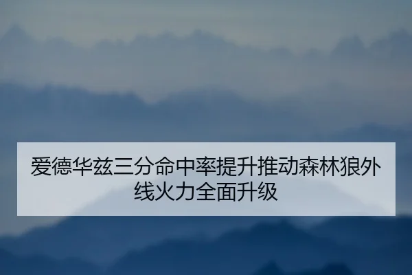 爱德华兹三分命中率提升推动森林狼外线火力全面升级